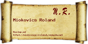 Miokovics Roland névjegykártya