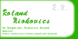 roland miokovics business card